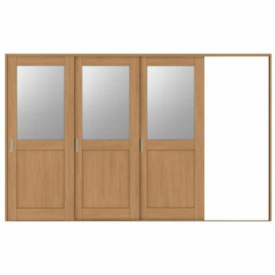 室内引戸 片引き戸 3枚建 Vレール方式 ラシッサS ガラスタイプ LGH ケーシング付枠 3220 W3220×H2023mm リクシル トステム 片引戸 ドア リフォーム LIXIL/TOSTEM リビング建材 室内建具 戸 扉 ドア リフォーム DIY
