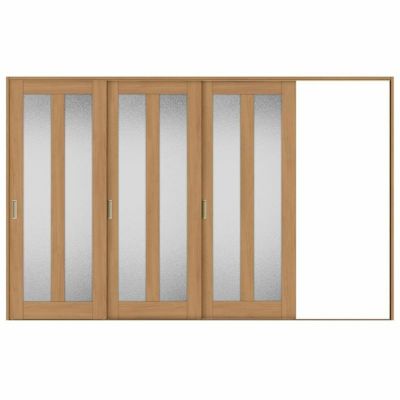 室内引戸 片引き戸 3枚建 Vレール方式 ラシッサS ガラスタイプ LGG ケーシング付枠 3220 W3220×H2023mm リクシル トステム 片引戸 ドア リフォーム LIXIL/TOSTEM リビング建材 室内建具 戸 扉 ドア リフォーム DIY