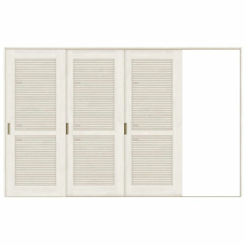 採風 室内引戸 片引き戸 3枚建 Vレール方式 ラシッサS 通風タイプ LTA ノンケーシング枠 3220 W3220×H2023mm リクシル トステム 片引戸 ドア リフォーム LIXIL/TOSTEM リビング建材 室内建具 戸 扉 ドア リフォーム DIY