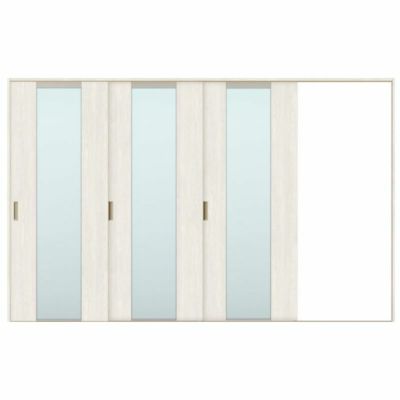 室内引戸 片引き戸 3枚建 Vレール方式 ラシッサS ガラスタイプ LGN ノンケーシング枠 3220 W3220×H2023mm リクシル トステム 片引戸 ドア リフォーム LIXIL/TOSTEM リビング建材 室内建具 戸 扉 ドア リフォーム DIY