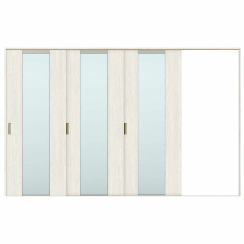 室内引戸 片引き戸 3枚建 Vレール方式 ラシッサS ガラスタイプ LGN ノンケーシング枠 3220 W3220×H2023mm リクシル トステム 片引戸 ドア リフォーム LIXIL/TOSTEM リビング建材 室内建具 戸 扉 ドア リフォーム DIY