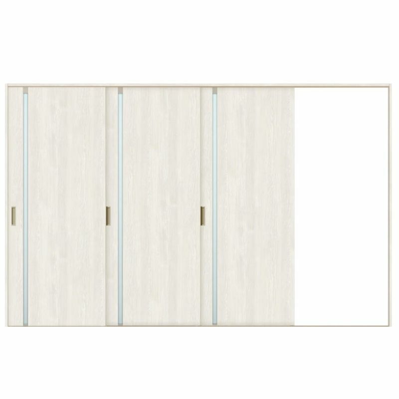 室内引戸 片引き戸 3枚建 Vレール方式 ラシッサS ガラスタイプ LGL ノンケーシング枠 3220 W3220×H2023mm リクシル トステム 片引戸 ドア リフォーム LIXIL/TOSTEM リビング建材 室内建具 戸 扉 ドア リフォーム DIY