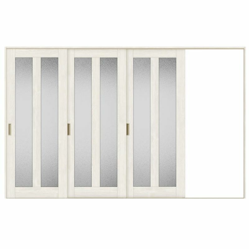 室内引戸 片引き戸 3枚建 Vレール方式 ラシッサS ガラスタイプ LGG ノンケーシング枠 3220 W3220×H2023mm リクシル トステム 片引戸 ドア リフォーム LIXIL/TOSTEM リビング建材 室内建具 戸 扉 ドア リフォーム DIY