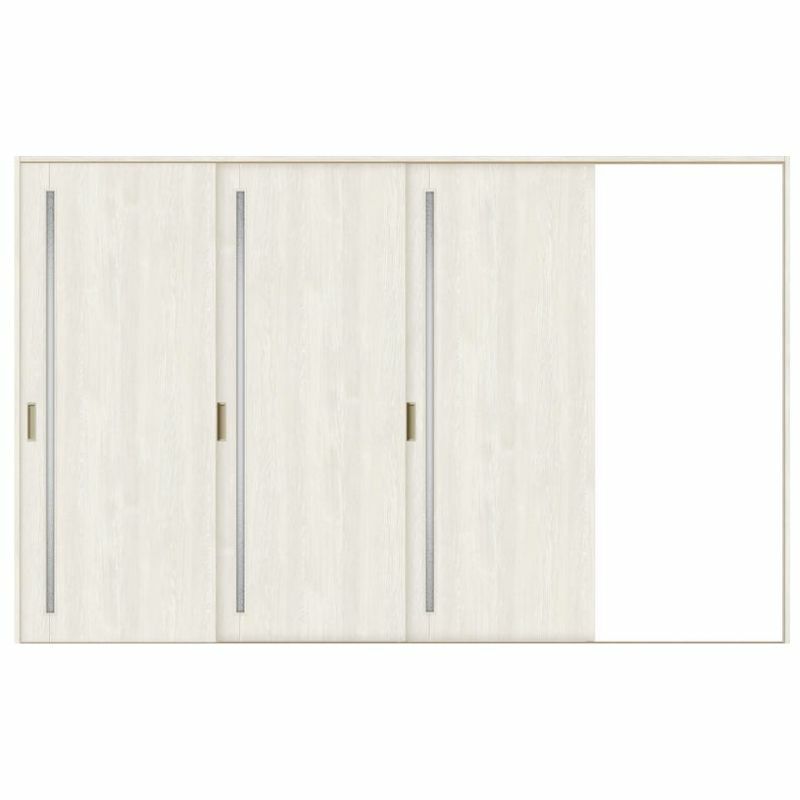 室内引戸 片引き戸 3枚建 Vレール方式 ラシッサS ガラスタイプ LGC ノンケーシング枠 3220 W3220×H2023mm リクシル トステム 片引戸 ドア リフォーム LIXIL/TOSTEM リビング建材 室内建具 戸 扉 ドア リフォーム DIY