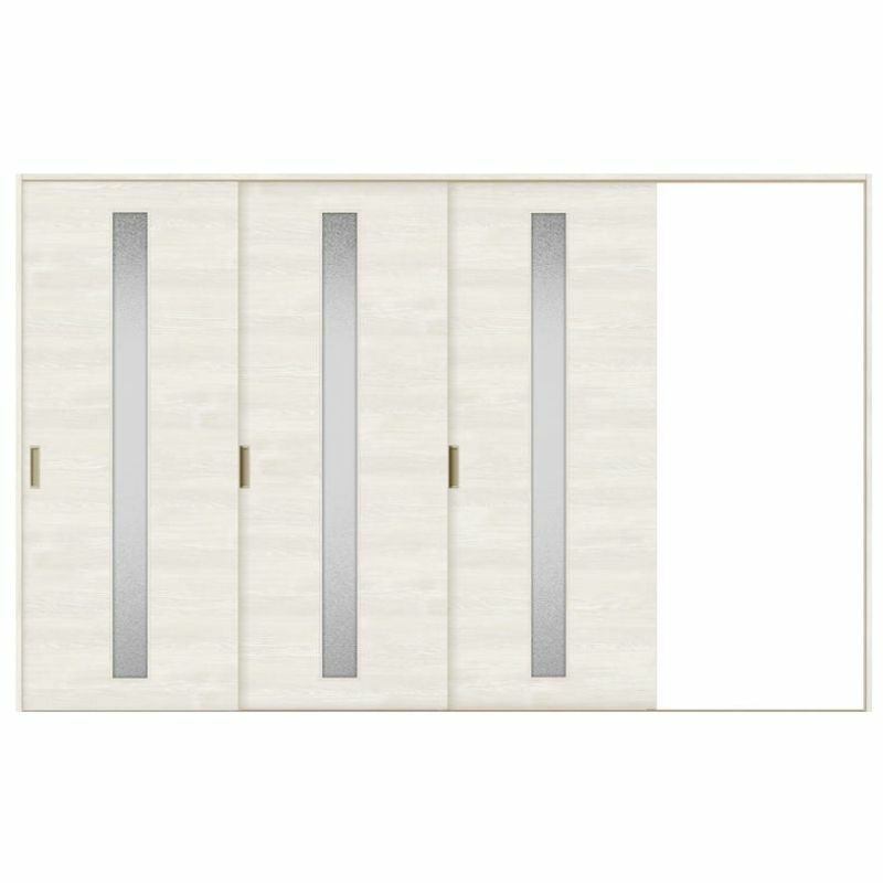 室内引戸 片引き戸 3枚建 Vレール方式 ラシッサS ガラスタイプ LGB ノンケーシング枠 3220 W3220×H2023mm リクシル トステム 片引戸 ドア リフォーム LIXIL/TOSTEM リビング建材 室内建具 戸 扉 ドア リフォーム DIY