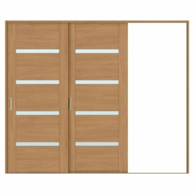 室内引戸 片引き戸 2枚建 Vレール方式 ラシッサS ガラスタイプ LGR ケーシング付枠 2420 W2432×H2023mm リクシル トステム 片引戸 ドア LIXIL/TOSTEM リビング建材 室内建具 戸 扉 ドア リフォーム DIY