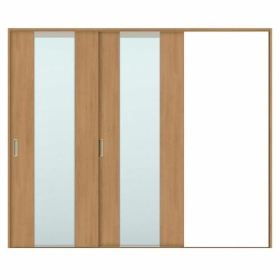 室内引戸 片引き戸 2枚建 Vレール方式 ラシッサS ガラスタイプ LGN ケーシング付枠 2420 W2432×H2023mm リクシル トステム 片引戸 ドア LIXIL/TOSTEM リビング建材 室内建具 戸 扉 ドア リフォーム DIY