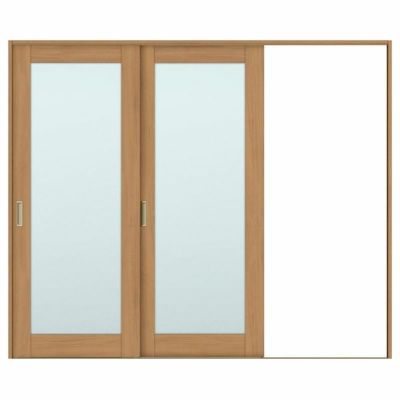 室内引戸 片引き戸 2枚建 Vレール方式 ラシッサS ガラスタイプ LGK ケーシング付枠 2420 W2432×H2023mm リクシル トステム 片引戸 ドア LIXIL/TOSTEM リビング建材 室内建具 戸 扉 ドア リフォーム DIY