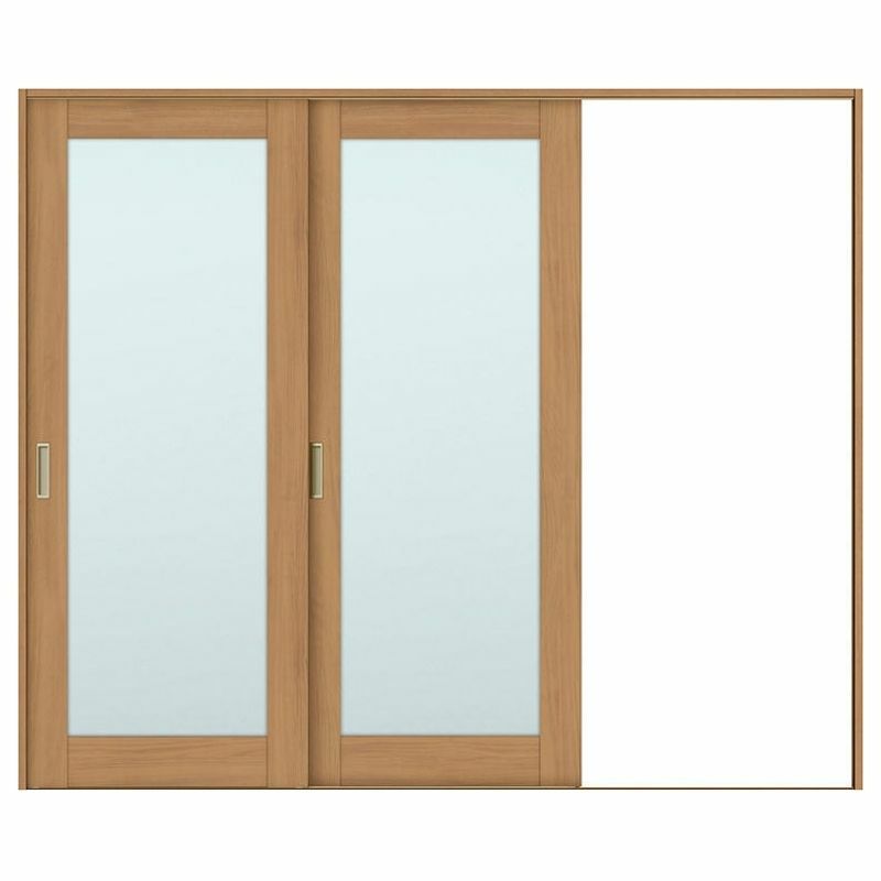 室内引戸 片引き戸 2枚建 Vレール方式 ラシッサS ガラスタイプ LGK ケーシング付枠 2420 W2432×H2023mm リクシル トステム 片引戸 ドア LIXIL/TOSTEM リビング建材 室内建具 戸 扉 ドア リフォーム DIY