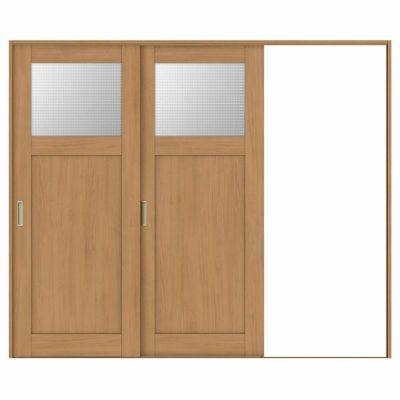 室内引戸 片引き戸 2枚建 Vレール方式 ラシッサS ガラスタイプ LGJ ケーシング付枠 2420 W2432×H2023mm リクシル トステム 片引戸 ドア LIXIL/TOSTEM リビング建材 室内建具 戸 扉 ドア リフォーム DIY