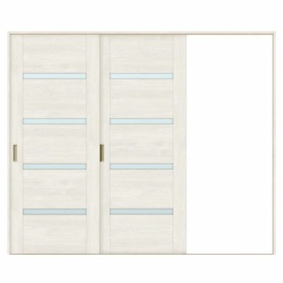 室内引戸 片引き戸 2枚建 Vレール方式 ラシッサS ガラスタイプ LGR ノンケーシング枠 2420 W2432×H2023mm リクシル トステム 片引戸 ドア LIXIL/TOSTEM リビング建材 室内建具 戸 扉 ドア リフォーム DIY