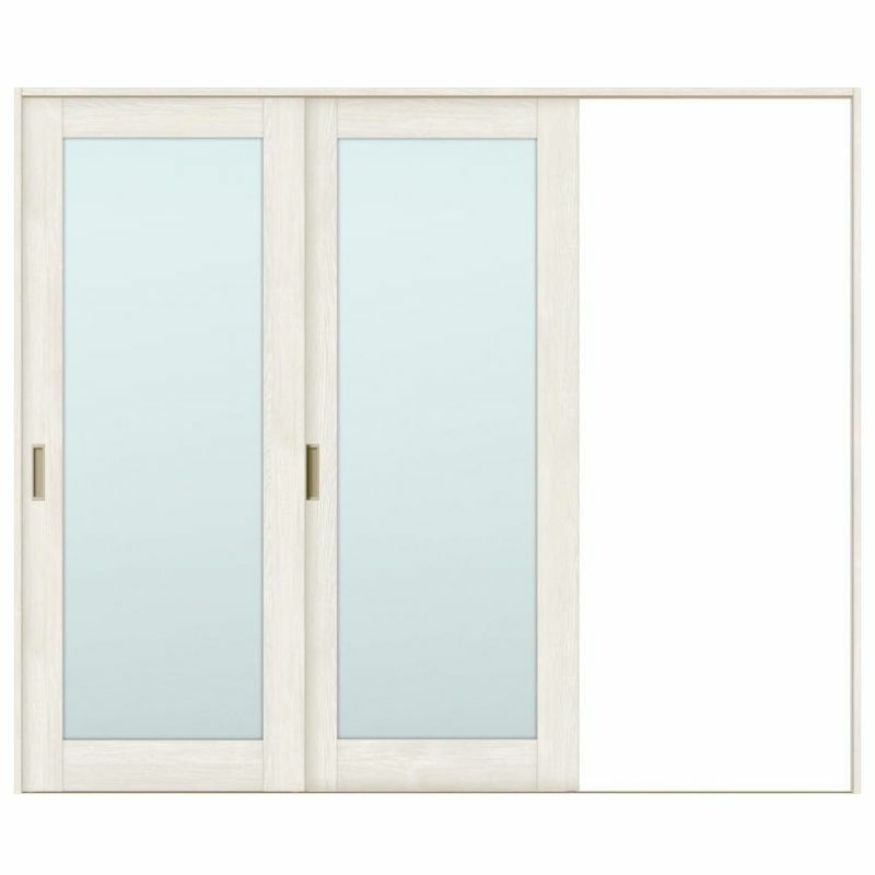 室内引戸 片引き戸 2枚建 Vレール方式 ラシッサS ガラスタイプ LGK ノンケーシング枠 2420 W2432×H2023mm リクシル トステム 片引戸 ドア LIXIL/TOSTEM リビング建材 室内建具 戸 扉 ドア リフォーム DIY