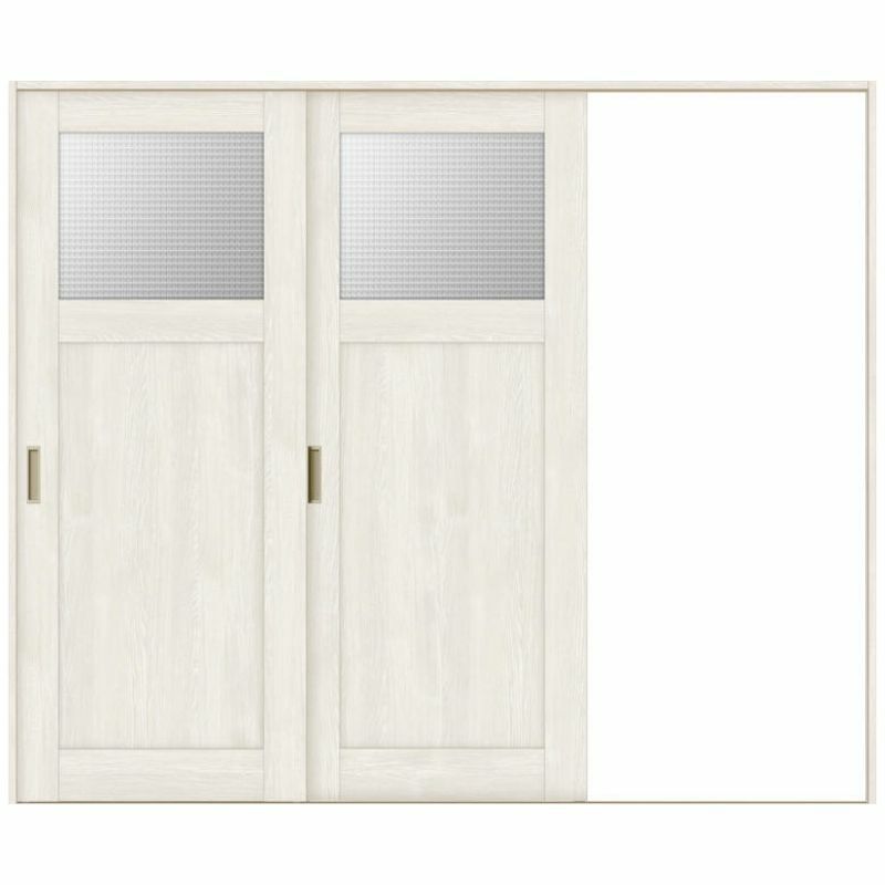 室内引戸 片引き戸 2枚建 Vレール方式 ラシッサS ガラスタイプ LGJ ノンケーシング枠 2420 W2432×H2023mm リクシル トステム 片引戸 ドア LIXIL/TOSTEM リビング建材 室内建具 戸 扉 ドア リフォーム DIY