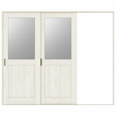 室内引戸 片引き戸 2枚建 Vレール方式 ラシッサS ガラスタイプ LGH ノンケーシング枠 2420 W2432×H2023mm リクシル トステム 片引戸 ドア LIXIL/TOSTEM リビング建材 室内建具 戸 扉 ドア リフォーム DIY