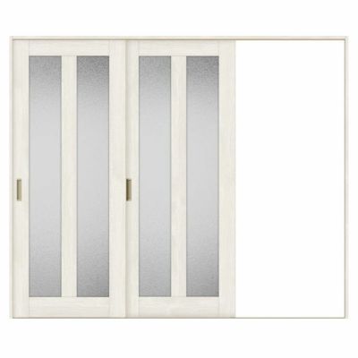 室内引戸 片引き戸 2枚建 Vレール方式 ラシッサS ガラスタイプ LGG ノンケーシング枠 2420 W2432×H2023mm リクシル トステム 片引戸 ドア LIXIL/TOSTEM リビング建材 室内建具 戸 扉 ドア リフォーム DIY