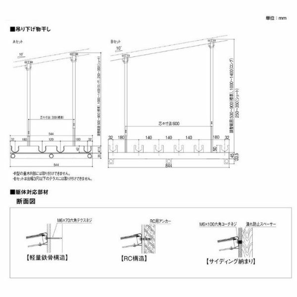 テラス屋根 スピーネ リクシル 3.0間通し 間口5460×出幅1485mm テラスタイプ 屋根R型 耐積雪対応強度20cm 標準柱 リフォーム DIY 9枚目
