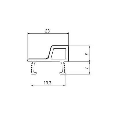 LIXIL/TOSTEM リビング建材用部品 ドア その他：換気戸当たり　L2400[NZAJ594] [リクシル][トステム]