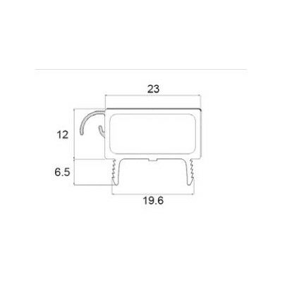 LIXIL/TOSTEM リビング建材用部品 ＳＬ(戸襖、和襖、和障子) 戸襖ドア：戸当り(パッキンあり) L＝3800[NZAD110] [リクシル][トステム] 2枚目