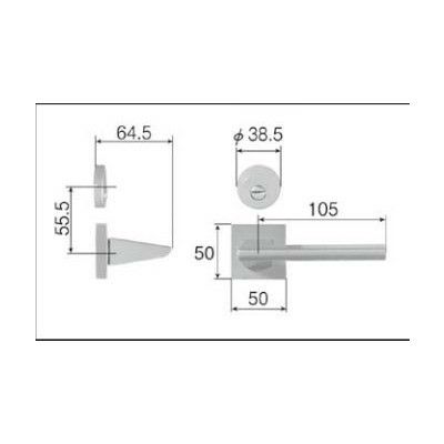 LIXIL/TOSTEM リビング建材用部品 ドア ハンドル：スタイルJタイプ把手簡易錠[MZTZTJK52] [リクシル][トステム]