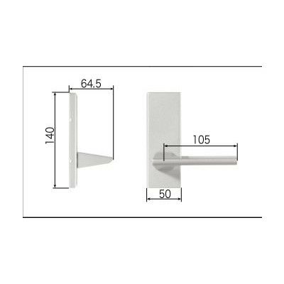 LIXIL/TOSTEM リビング建材用部品 ドア ハンドル：スタイルDタイプ把手空錠[MZTZTDS51] [リクシル][トステム]