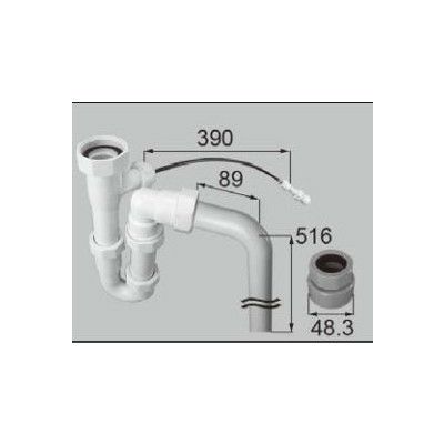 LIXIL/TOSTEM 住器用部品 洗面 排水 排水オプション：品確法排水ユニット SF40A[KALAA009] [リクシル][トステム]