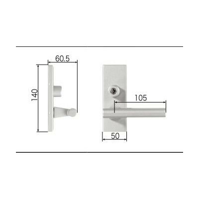 LIXIL/TOSTEM リビング建材用部品 ドア ハンドル：スタイルEタイプ把手シリンダー錠[FNMZ499] [リクシル][トステム]