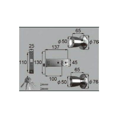 LIXIL/TOSTEM ドア引戸用部品 錠 玄関店舗勝手口テラスドア 把手：握り玉セット[FNMZ140] [リクシル][トステム] |  リフォームおたすけDIY