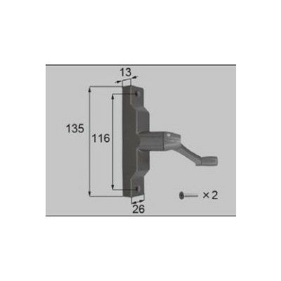 LIXIL/TOSTEM 窓サッシ用部品 錠 装飾窓 オペレーター：オペレーターハンドル[FNMB026] [リクシル][トステム]