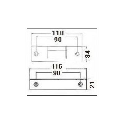 LIXIL/TOSTEM ドア引戸用部品 錠 玄関店舗勝手口テラスドア ストライクセット：サブストライクセット[DCWZ0002] [リクシル][トステム] 2枚目