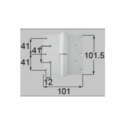 LIXIL/TOSTEM ドア引戸用部品 丁番 玄関店舗勝手口テラスドア：丁番 プレナス用左吊 L[DCFZ714] [リクシル][トステム]