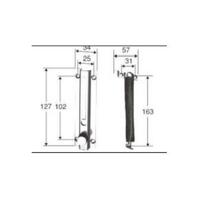 LIXIL/TOSTEM ドア引戸用部品 ドアチェーン 玄関店舗勝手口テラスドア：ドアチェーン[DASZ451] [リクシル][トステム]