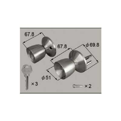 LIXIL/TOSTEM ドア引戸用部品 錠 玄関店舗勝手口テラスドア 把手：握り玉[DASZ010] [リクシル][トステム]