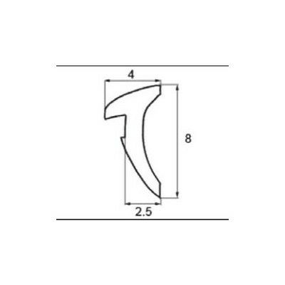 LIXIL/TOSTEM ドア引戸用部品 気密材パッキン 玄関店舗勝手口テラスドア：片ビード[D5X19] [リクシル][トステム]