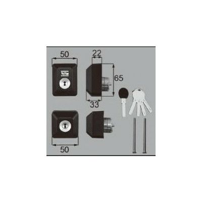LIXIL/TOSTEM ドア引戸用部品 錠 玄関店舗勝手口テラスドア ロック：シリンダーセットWキー[D5GZ2003] [リクシル][トステム]