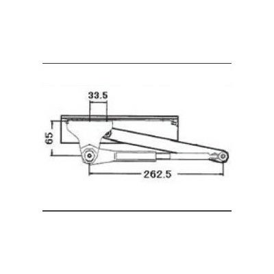 LIXIL/TOSTEM ドア引戸用部品 ドアクローザ 玄関店舗勝手口テラスドア：ドアクローザ[D1X22] [リクシル][トステム]