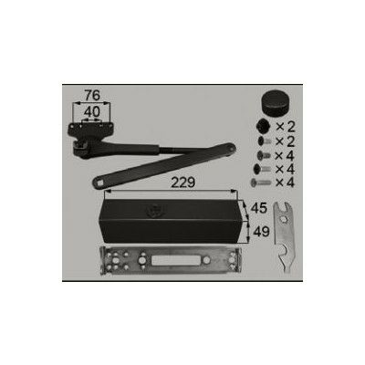 LIXIL/TOSTEM ドア引戸用部品 ドアクローザ 玄関店舗勝手口テラスドア：ドアクローザセット[D-0001-DVAA] [リクシル][トステム]