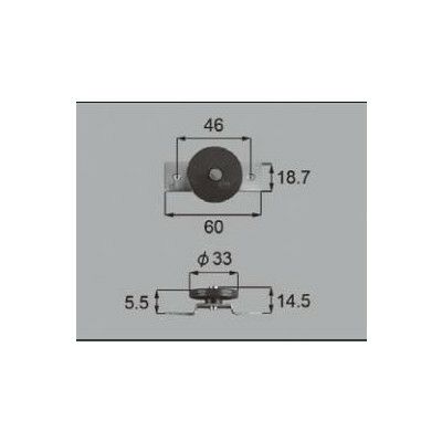 LIXIL/TOSTEM ドア引戸用部品 戸車 玄関・店舗・勝手口引戸：振れ止め車(4枚建・引違戸・引分戸)[AZWZ950] [リクシル][トステム]