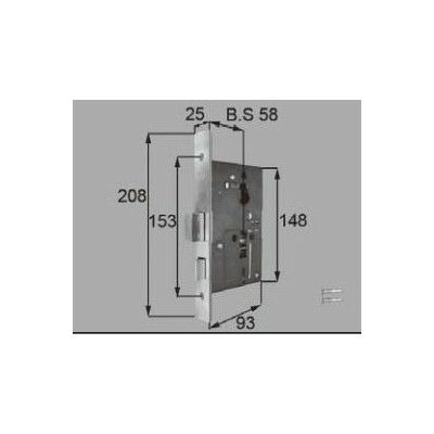 LIXIL/TOSTEM ドア引戸用部品 錠 玄関店舗勝手口テラスドア 箱錠：メイン箱錠[AZWZ756] [リクシル][トステム]