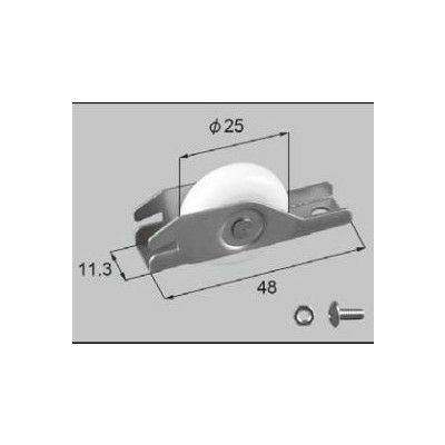 LIXIL/TOSTEM 窓サッシ用部品 戸車 雨戸：戸車7分溝用(旧ミゾ用)[AZWS609] [リクシル][トステム] 2枚目