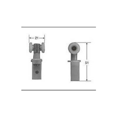 LIXIL/TOSTEM ドア引戸用部品 戸車 玄関・店舗・勝手口引戸：吊車[AZWS586] [リクシル][トステム] 2枚目