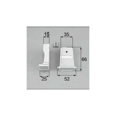 LIXIL/TOSTEM ドア引戸用部品 引手 浴室中折れドア：ブラケットセット[AZWB584] [リクシル][トステム]