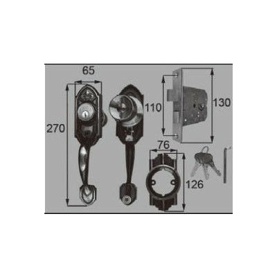 LIXIL/TOSTEM ドア引戸用部品 錠 玄関店舗勝手口テラスドア 把手：把手セット[AZWB569] [リクシル][トステム] 2枚目