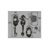 LIXIL/TOSTEM ドア引戸用部品 錠 玄関店舗勝手口テラスドア 把手：把手セット[AZWB569] [リクシル][トステム] 2枚目