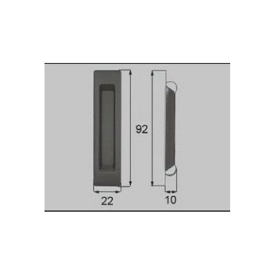 LIXIL/TOSTEM 窓サッシ用部品 引手 断熱(樹脂)商品：引手(大)[AZGB0002]把手] [リクシル][トステム]