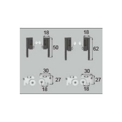 LIXIL/TOSTEM 窓サッシ用部品 戸車 網戸：戸車振れ止め(テラス:2枚建て、ランマ付き)[ABYB531] [リクシル][トステム]