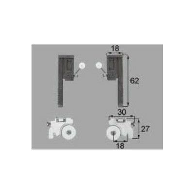 LIXIL/TOSTEM 窓サッシ用部品 戸車 網戸：戸車振れ止め(テラス:2枚建て)[ABYB521] [リクシル][トステム]