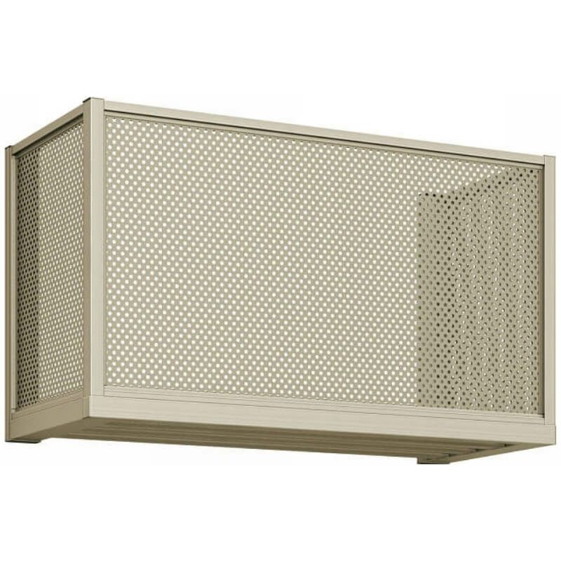 エアコン室外機置き場 ２台用 正面側面共パンチングパネル 寸法 W1820×D450×H600mm YKKap エアコン室外機置場 規格品 既製品 リフォーム DIY