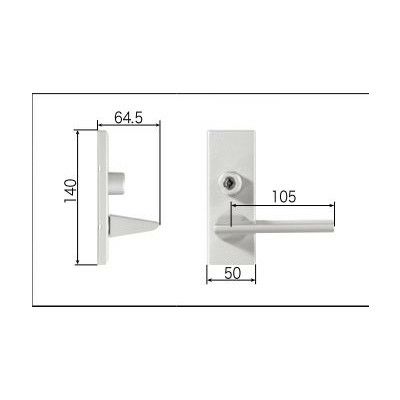 LIXIL/TOSTEM リビング建材用部品 ドア ハンドル：スタイルDタイプ把手シリンダー錠[MZTZTDC51] [リクシル][トステム]