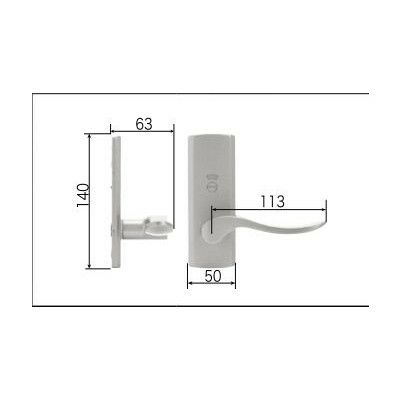 LIXIL/TOSTEM リビング建材用部品 ドア ハンドル：スタイルAタイプ把手表示錠[MZTZTAH05] [リクシル][トステム]