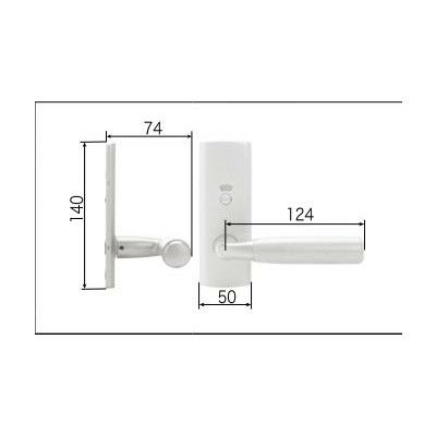 LIXIL/TOSTEM リビング建材用部品 ドア ハンドル：ウッドグリップCタイプ把手表示錠[MZTBWCH05] [リクシル][トステム]
